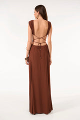 SK Brown Long Dress
