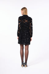SK Black Short Long Sleeve Dress