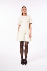 SK Short Off-White Dress