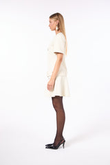 SK Short Off-White Dress