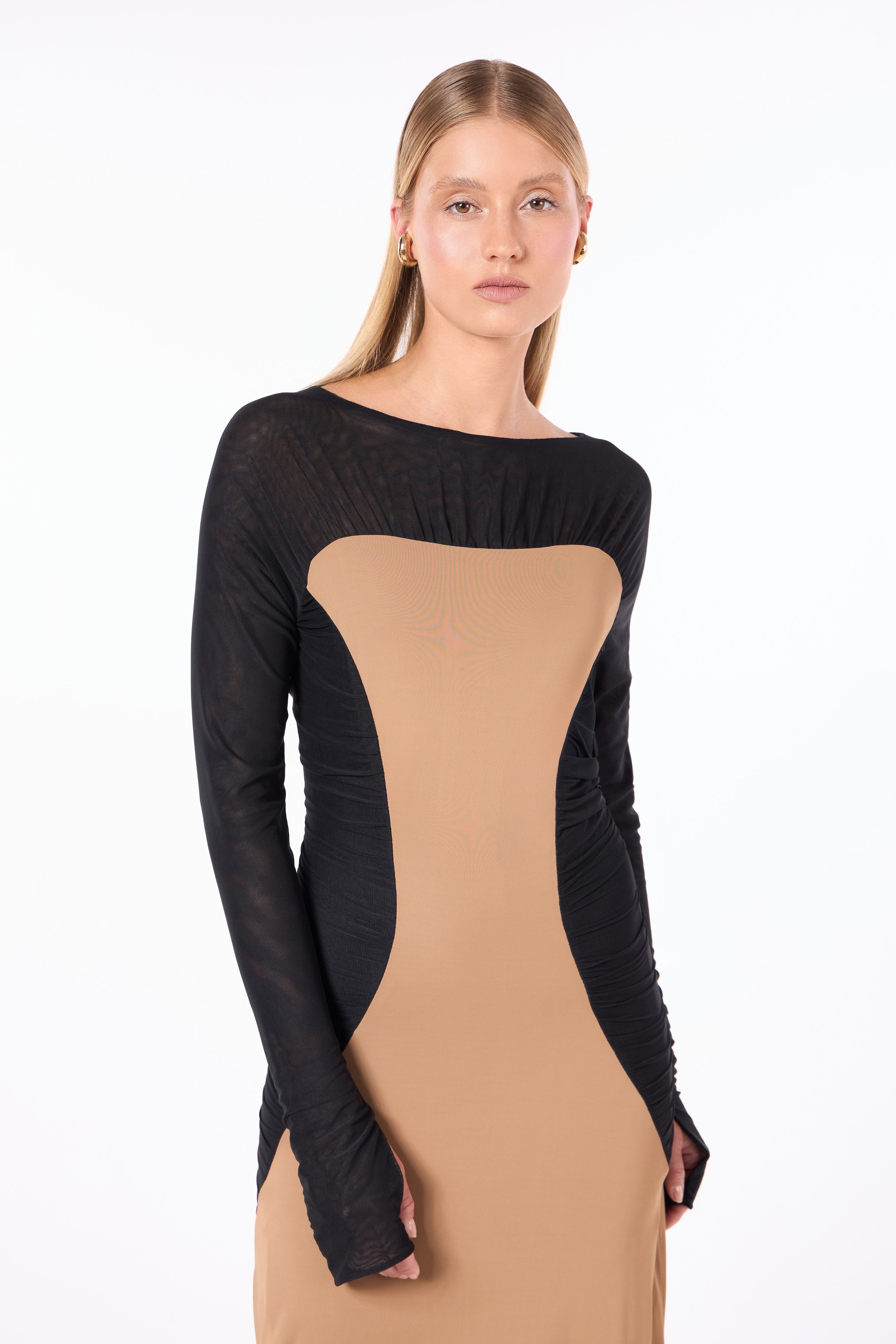 SK Bicolor Long Dress