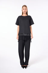 SK Black Blouse With Lace