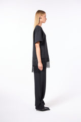 SK Black Blouse With Lace