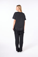 SK Black Blouse With Lace