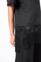 SK Black Blouse With Lace