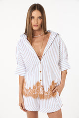 SK White Striped Set