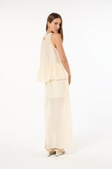 SK Beige Skirt Set