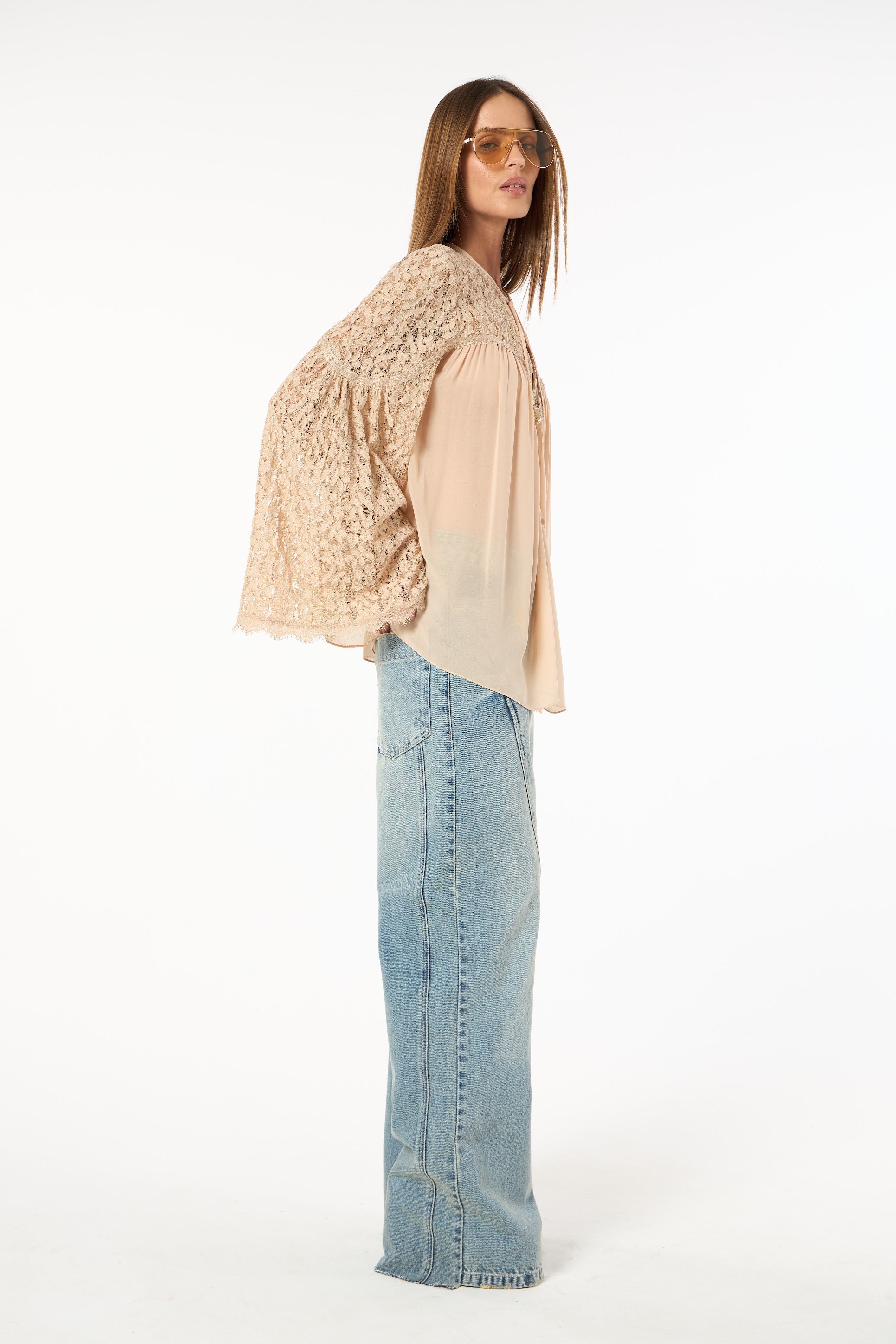 SK Beige Pink Blouse