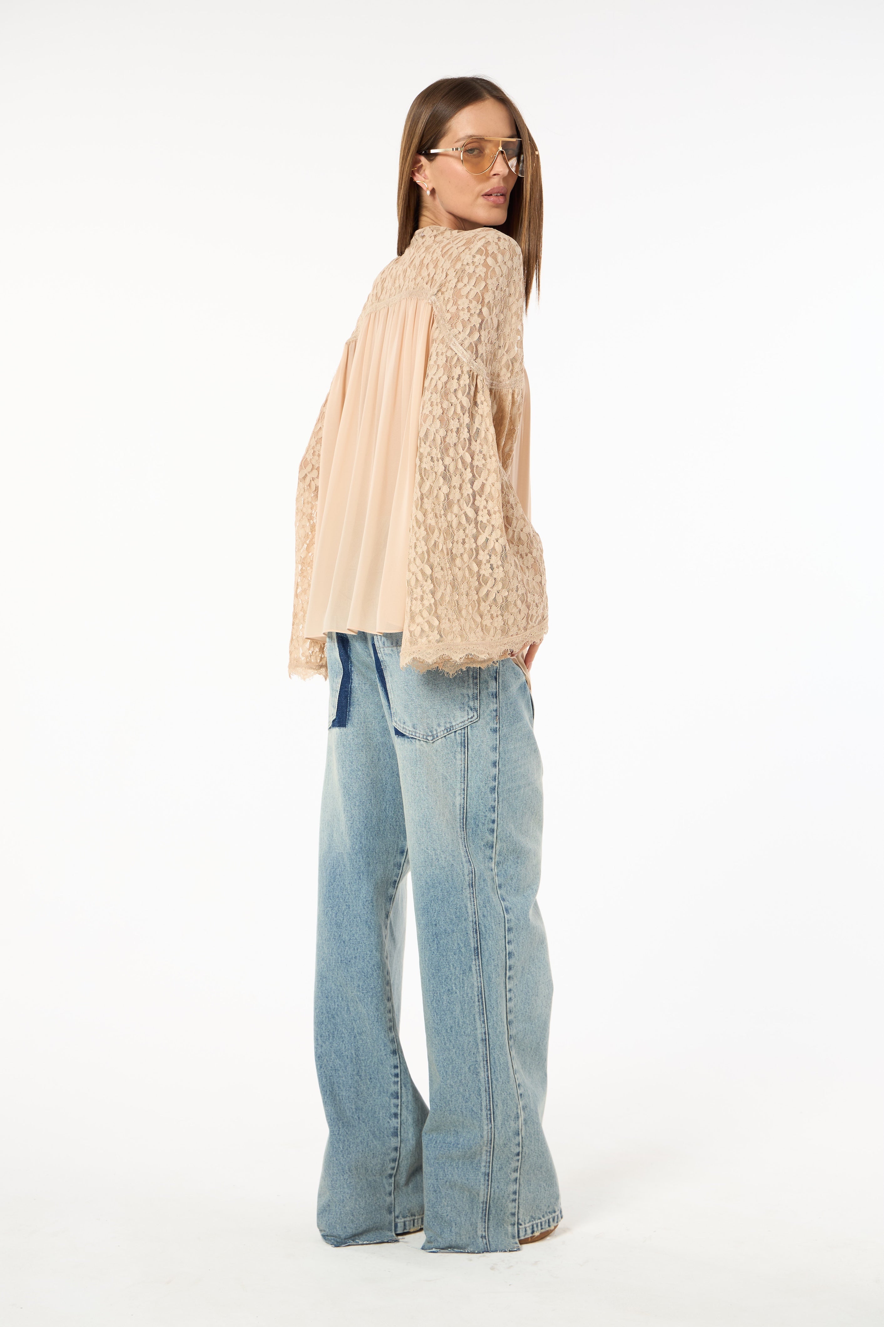 SK Beige Pink Blouse
