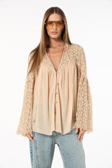 SK Beige Pink Blouse