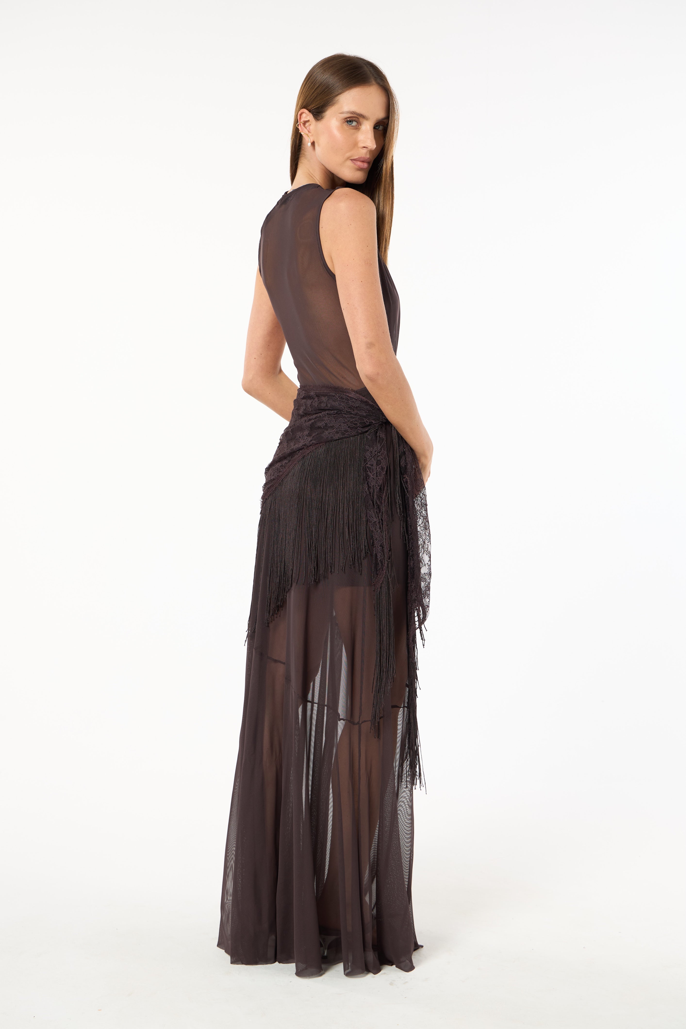 Sk Brown long Dress II