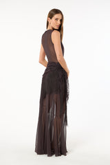 Sk Brown long Dress II