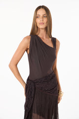 Sk Brown long Dress II