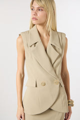 SK Beige Vest Set
