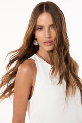 SK White Short Dress With Lace
