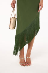 SK Green Fringe Dress