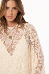 SK Off-White Ruffled Short Dress