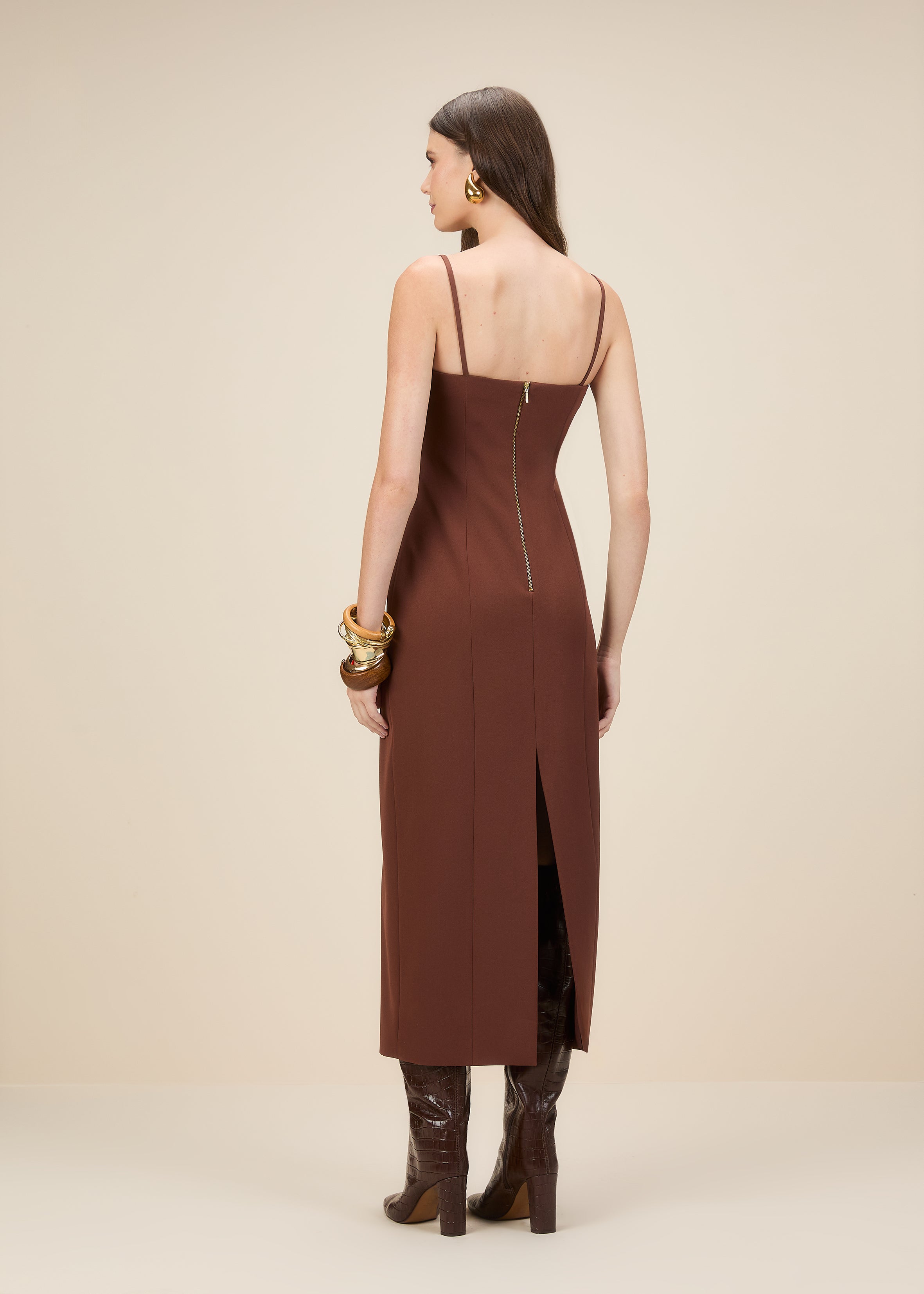 SK Brown Midi Dress