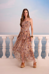 SK Printed Mulet Midi Dress