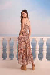 SK Printed Mulet Midi Dress