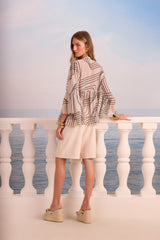 SK B&W Geomatric Blouse