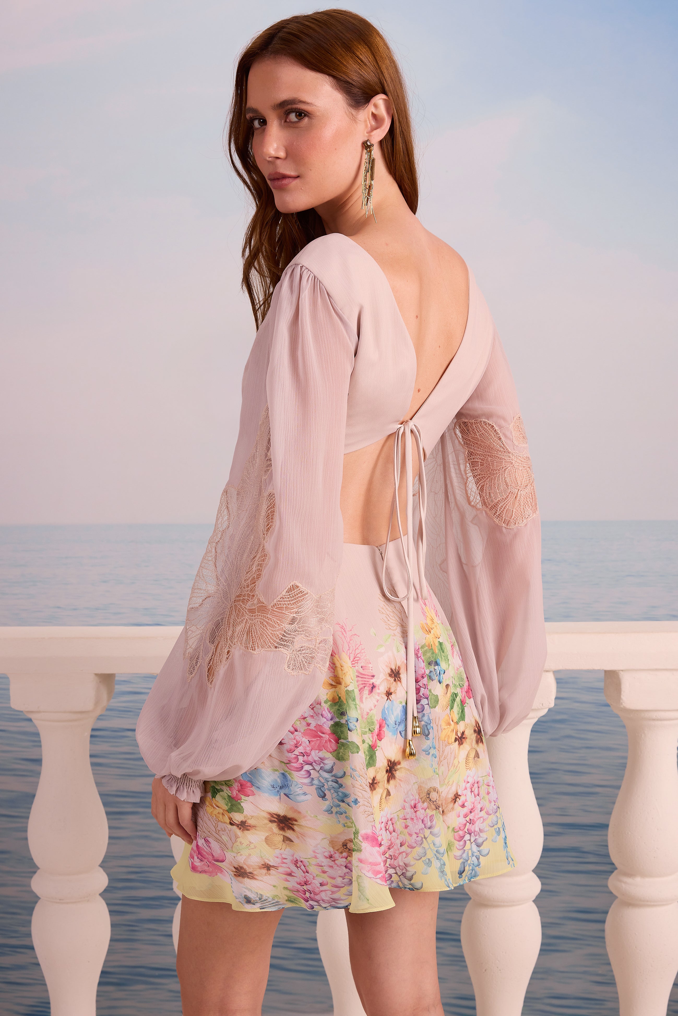 Sk Floral Short Dress