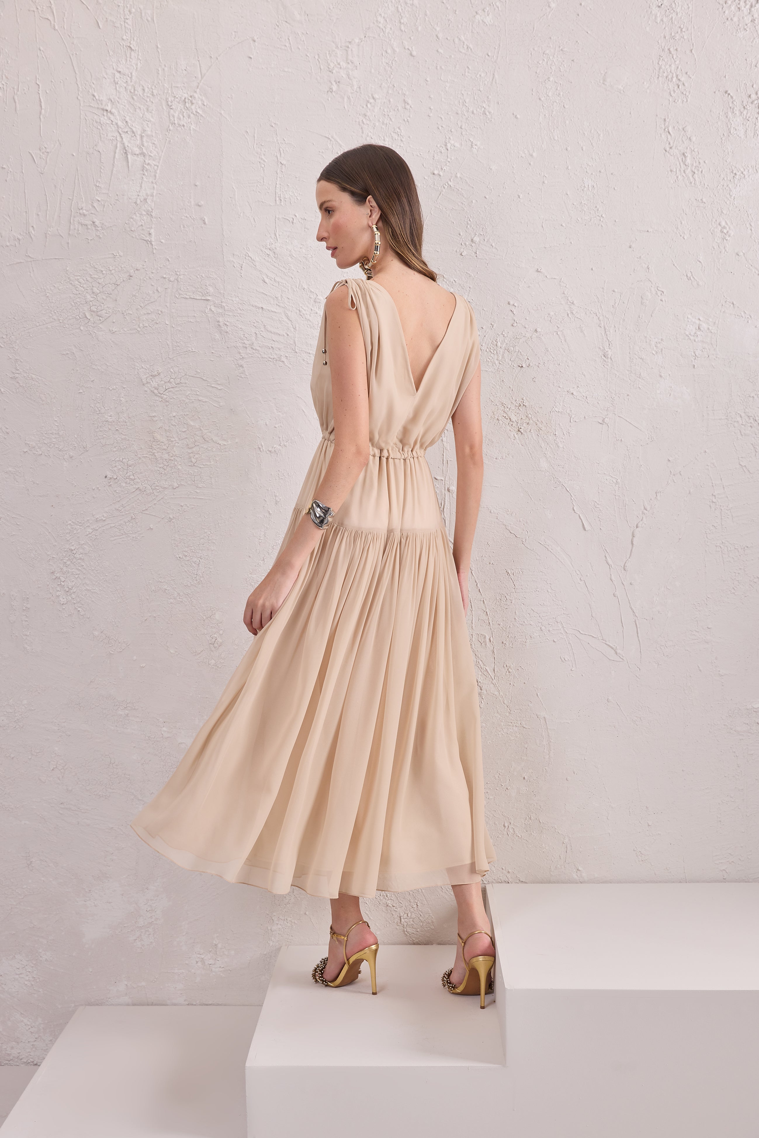 TD Beige Midi Dress