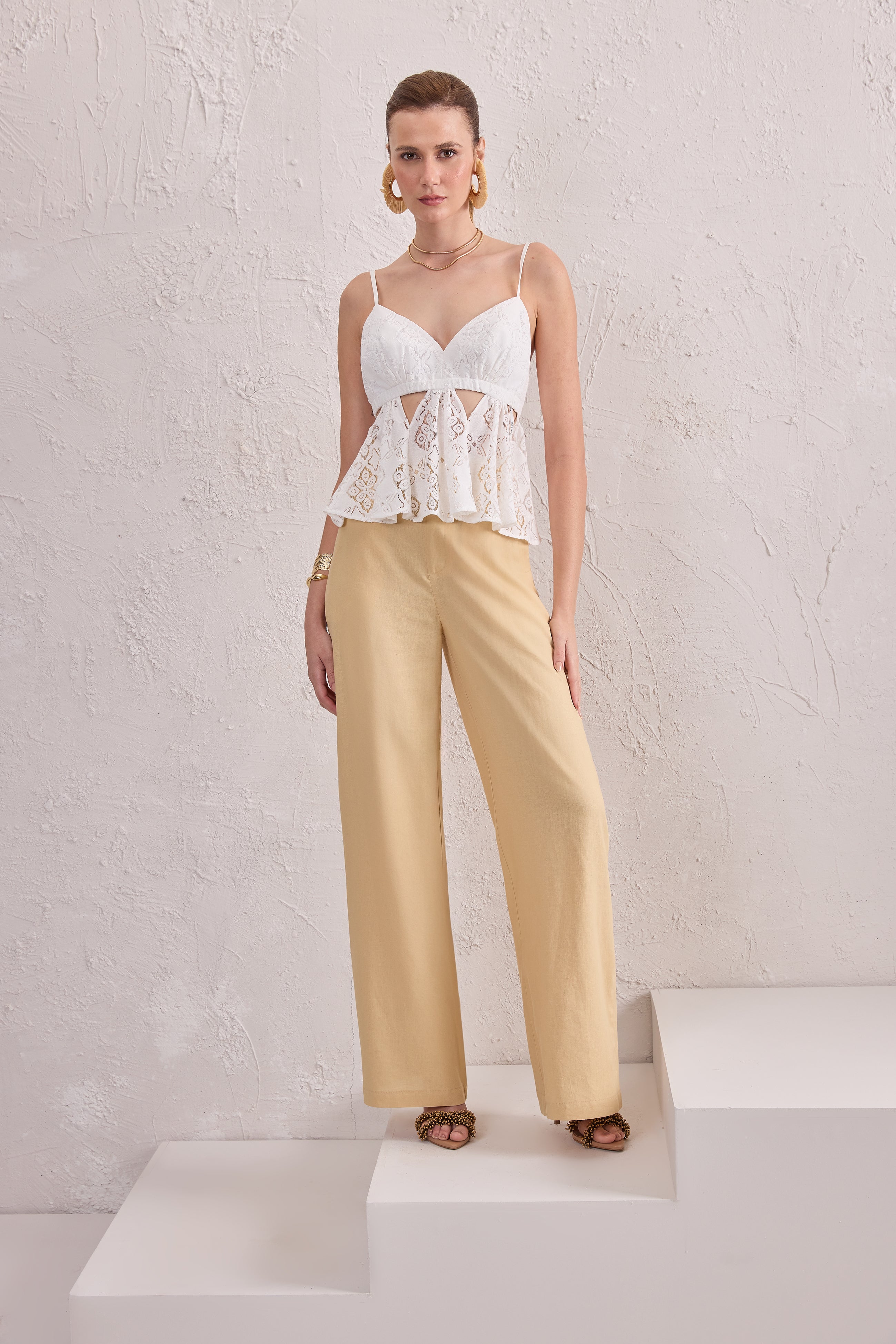 TD Beige Linen Pants