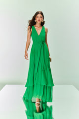 TD Green Chiffon Dress