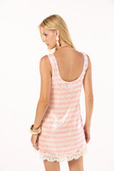 TD Pink Sequin Short Dress
