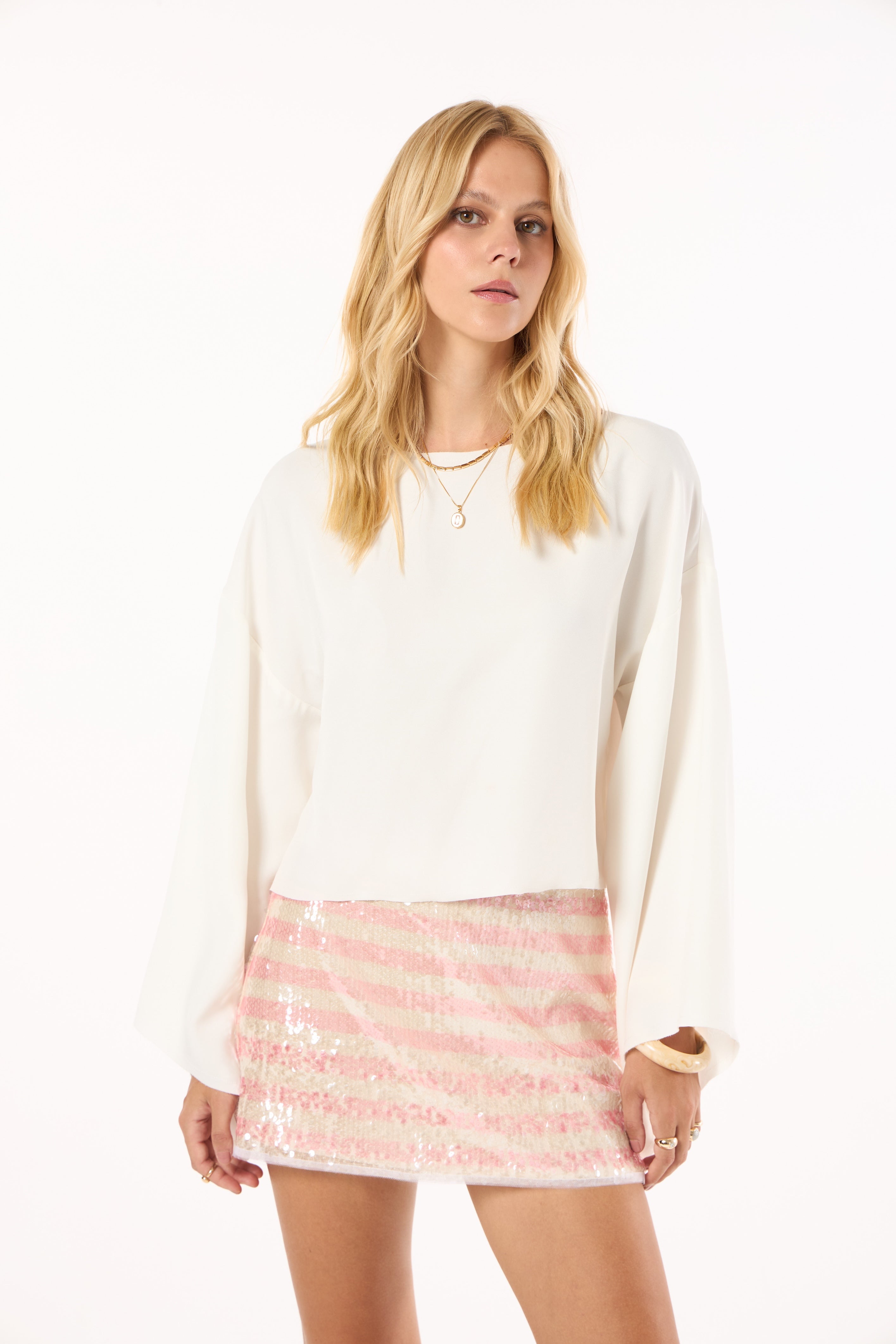TD Pink Sequin Skirt
