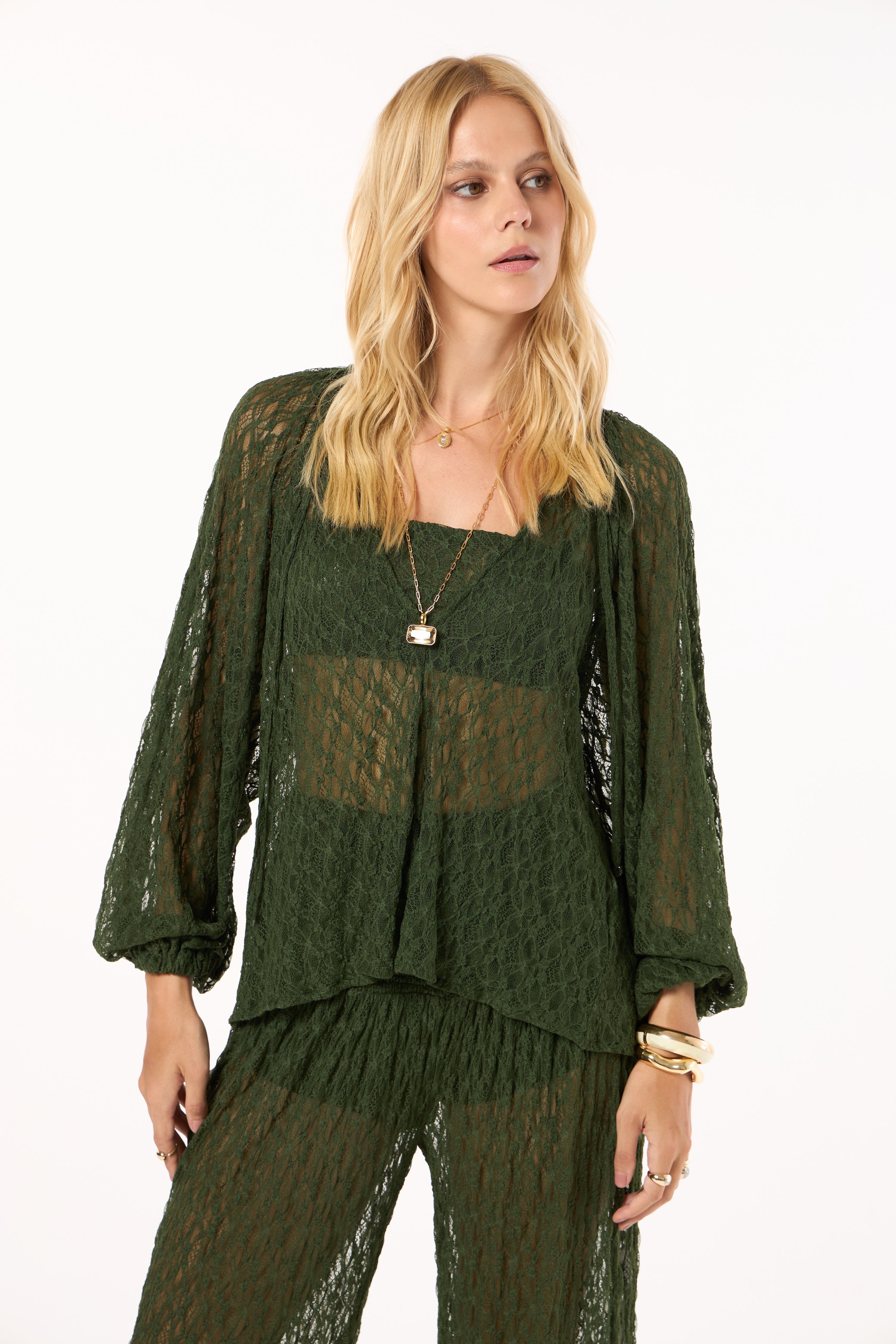 TD Green Lace Set