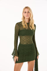 TD Green Short Lace Dress