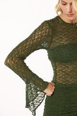 TD Green Short Lace Dress