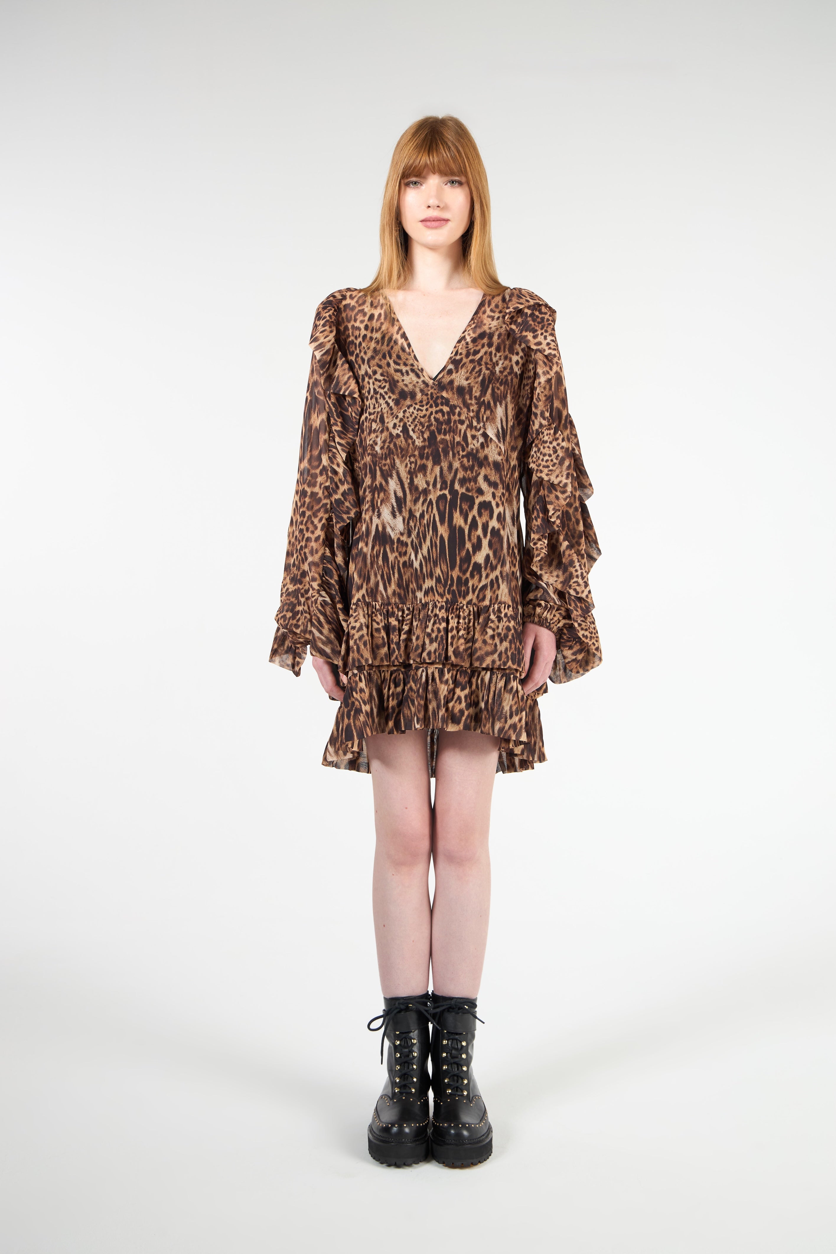 TD Leopard Printed Short Dress