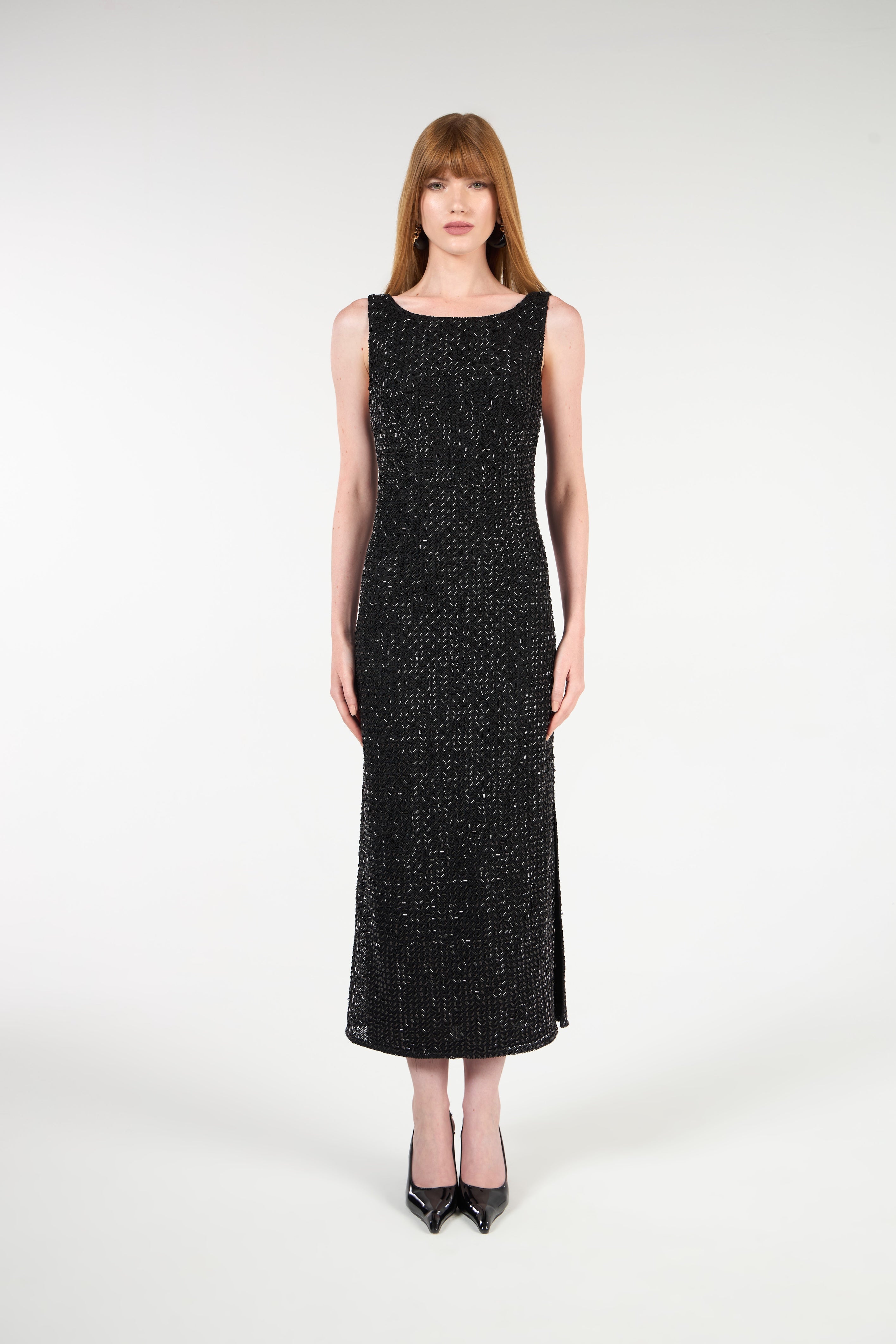 TD Black Sparkly Midi Dress