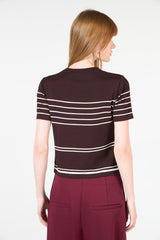 TD Black Stripped Blouse