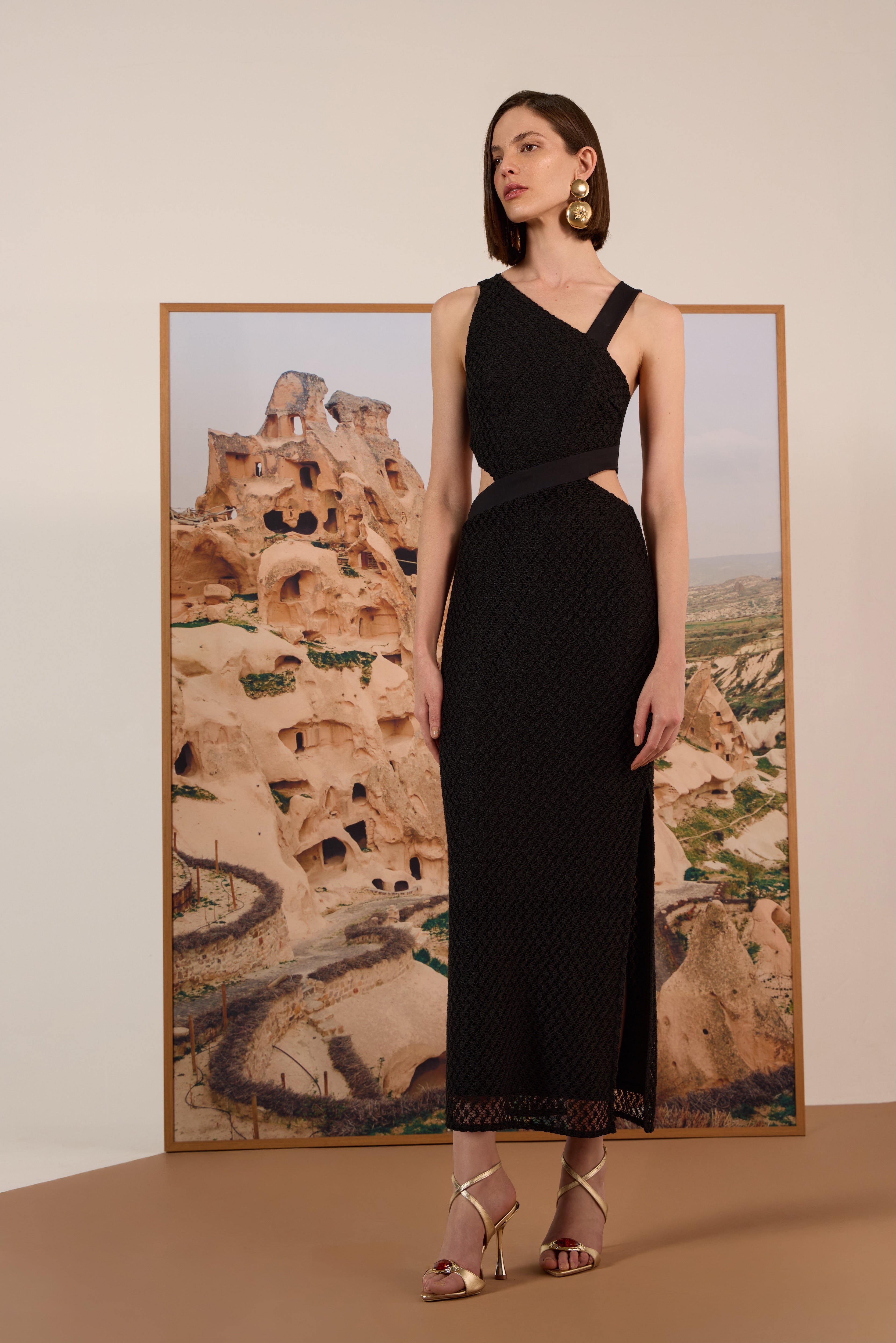 Vestido Midi Preto de Crochê TD II