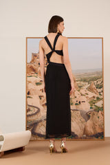 Vestido Midi Preto de Crochê TD II