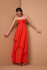 Vestido longo laranja TD
