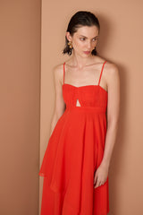 Vestido longo laranja TD