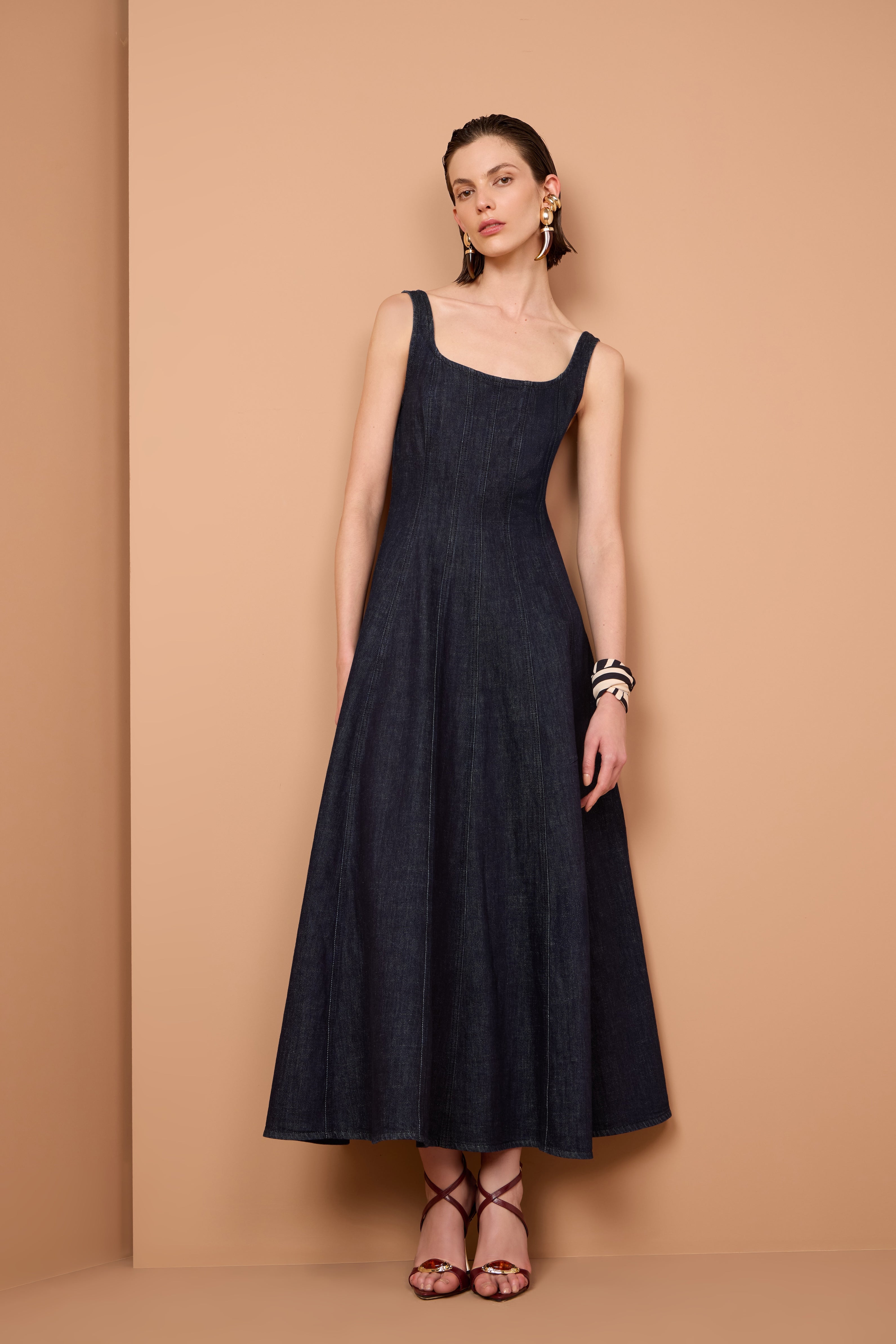 Vestido midi jeans TD