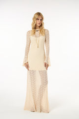 TD Cream Long Dress