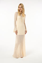 TD Cream Long Dress