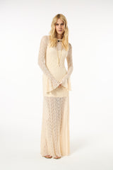 TD Cream Long Dress
