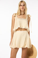 TD Beige Skirt Set