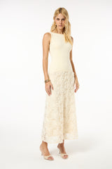 TD Cream Midi Dress