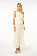TD Cream Midi Dress