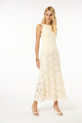 TD Cream Midi Dress