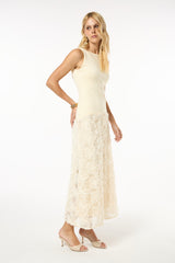 TD Cream Midi Dress